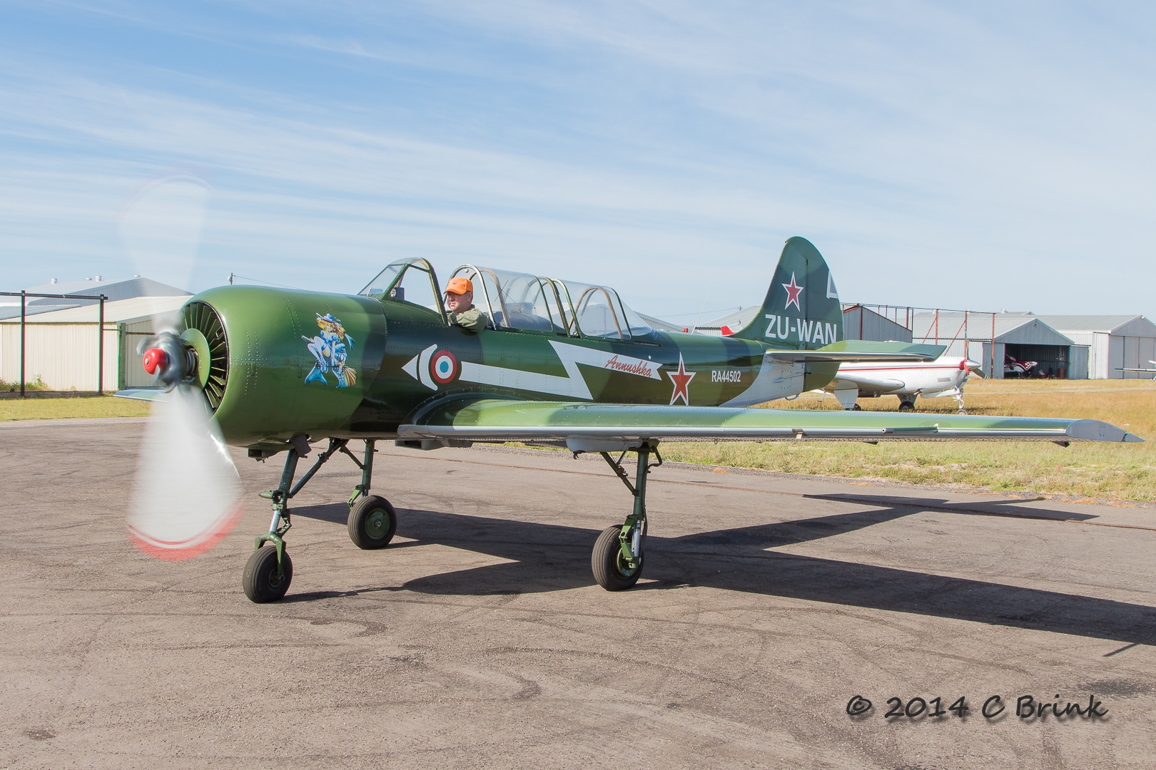 Yak-52 WAC 2014 ZU-WAN - Lithuania - South Africa Intermediate Yak-52  WAC - Mossel Bay.JPG